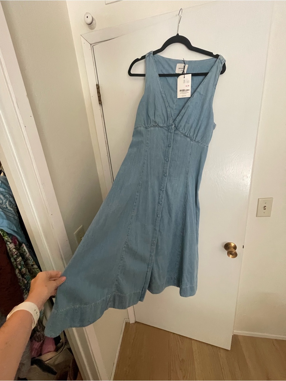 Reformation Sebastian Denim Midi Dress - Picture 5 of 11
